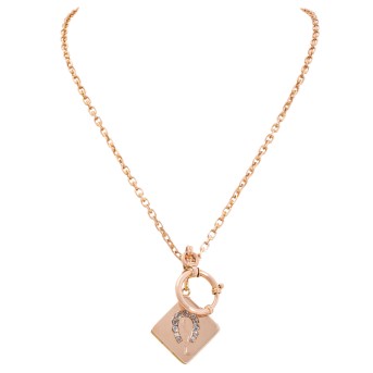 Uhrenkette und Medaillon mit 11 Altschliffdiamanten