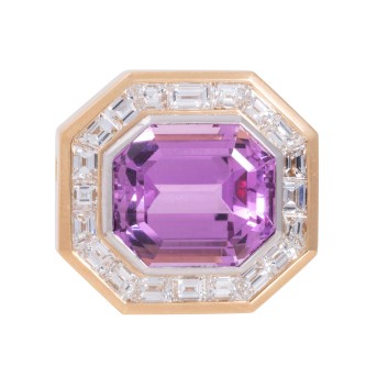 Very fine bayonet interchangeable clasp, especially with 1 fine, pink kunzite