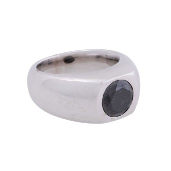 Bandring, bes. mit schwarzem Diamant ca. 5,0 cts.