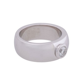 Band ring, with 1 brilliant-cut diamond 0.56 ct. WHITE/VSI