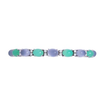 Bracelet with green and blue 