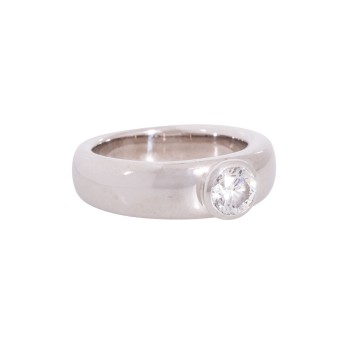 WEMPE solitaire ring with brilliant-cut diamond, approx. 0.6 ct, 