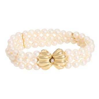 WEMPE pearl bracelet, 3-row,