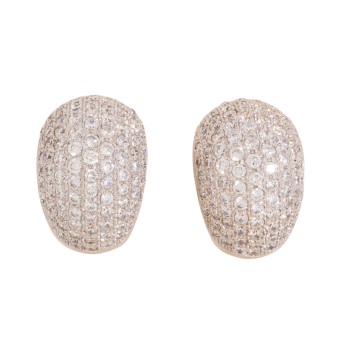 Paar Ohrsteckclips mit Zirkonia,