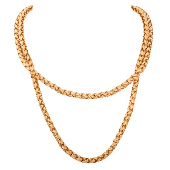 Endlos Halskette im Zopfmuster,