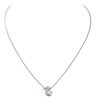 Collier, Anhänger mit 6 Brillanten,