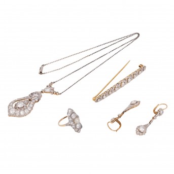 4-teiliges Belle Époque Schmuckset,