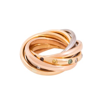 Ring, aus 7 Ringen, mit 18 Brillanten