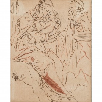 SCHWANTHALER, Johann Peter, ATTRIBUIERT/UMKREIS (J.P.S.: 1720-1795), 'Maria mit Christus im Tempel',