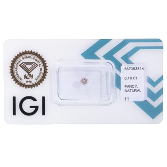 Loser Brillant 0,18 ct, NATURAL FANCY