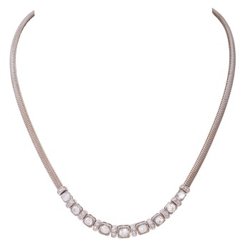 Collier mit Diamanten zus. ca. 4 ct,