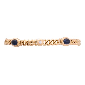 Bracelet with 4 sapphire cabochons, 