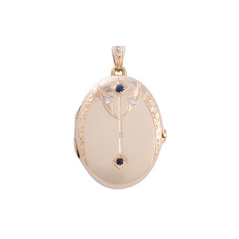 Anhänger/Medaillon, oval,