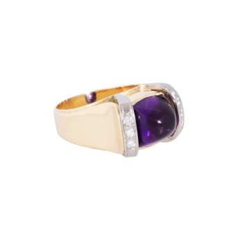 Ring mit Amethyst und 6 Brillanten
