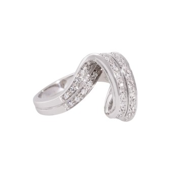 Ring mit 38 Achtkantdiamanten