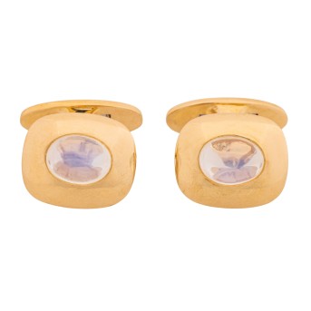 JACOBI pair of cufflinks with moonstones,