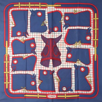 HERMÈS silk carré 'CAMAILS', 