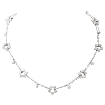 Collier mit 110 Brillanten von zus. ca. 0,97 ct,