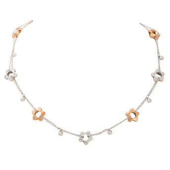 Collier mit 110 Brillanten von zus. ca. 0,97 ct,