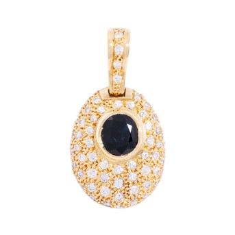 Pendant with sapphire, 