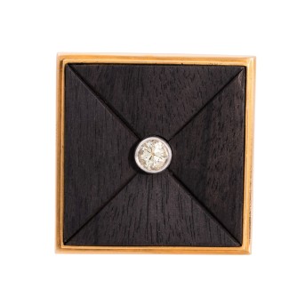 Brosche mit gelbem Altschliffdiamant,