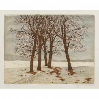 LJUNGGREN, REINHOLD (1920 - 2006), 'Bäume in Winterlandschaft',