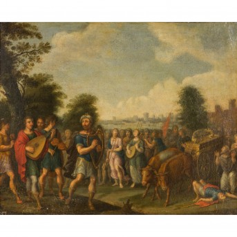 FLÄMISCHE/R MALER/IN DES 17. JH., 'Die Überführung der Bundeslade',