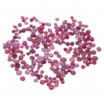 Konvolut rund fac. Rubine von zus. ca. 21,2 ct,