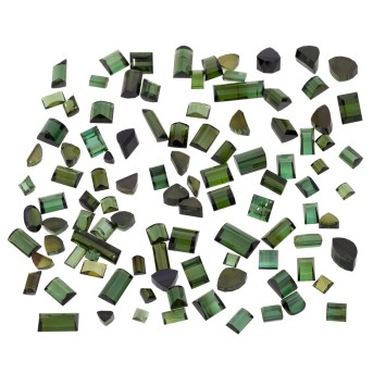 Konvolut fac. grüne Turmaline von zus. ca. 101,5 ct,