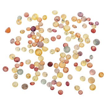 Konvolut rund fac. bunte Saphire von zus. ca. 21,2 ct,