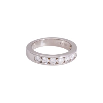 TIFFANY & CO memo ring 'Tiffany Setting' with 9 diamonds, 