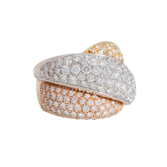 DAMIANI Elegant ladies' ring with 180 diamonds