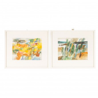 SCHREINER, HANS (geb. 1930), Paar mediterrane Landschaften, 1965,
