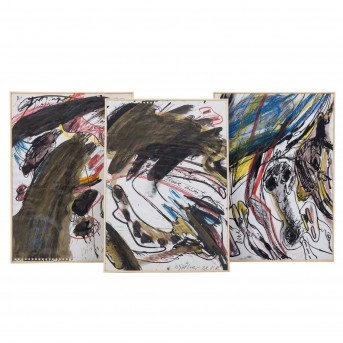 STÖHRER, WALTER (1937-2000), 3 abstrakte Kompositionen 'ohne Titel', 1977/78,