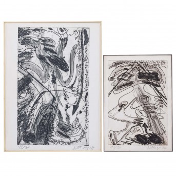 STÖHRER, WALTER (1937-2000), 2 Radierungen 'ohne Titel', 1976,