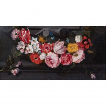THIELEN, Jan Philip van, ATTRIBUIERT (auch Thielen-Rigouldts, Mecheln 1618-1667), 'Blumengirlande',