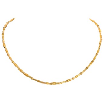 Collier, Fantasiekette, poliert/mattiert,