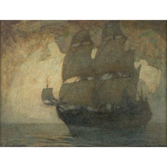 GOEDHART, JAN CATHARINUS ARDIAAN (1893 -1975), 'Segelschiff auf See', 1940,