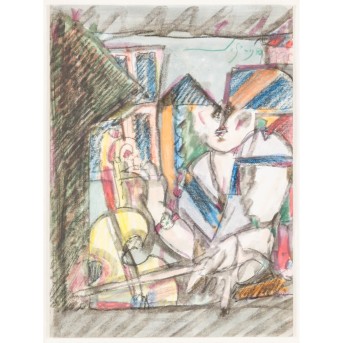 DÖRING, ADAM LUDE (1925 - 2018), 'Cellospielerin', 1990,