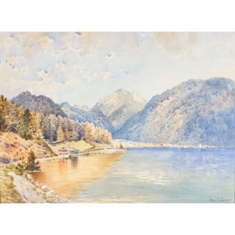 KUHN, MAX (XIX) 'Blick auf einen oberbayerischen See' 1895
