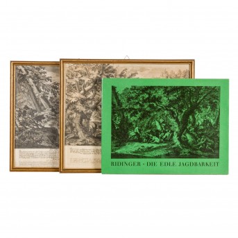 RIDINGER, JOHANN ELIAS (1698-1767), Zwei Stiche aus der Serie 'Die Edle Jagdbarkkeit'