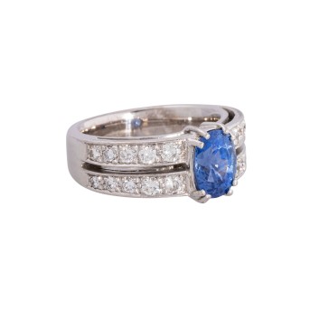 Ring mit Ceylon-Saphir ca. 2,6 ct