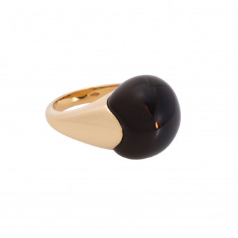 Ring mit Rauchquarz 20 X 16 mm,