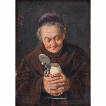 LUTZ, CARL  (XIX) 'Trinkender Mönch