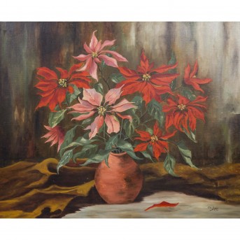 MEGGLE, OTTO (Maler 20. Jh.), 'Stillleben mit Weihnachtsstern',