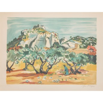 BRAYER, YVES (1907-1990) 'Südliche Landschaft mit Bäuerin'