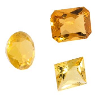 Konvolut von 3 fac. Goldberyllen von zus. ca. 17,5 ct,