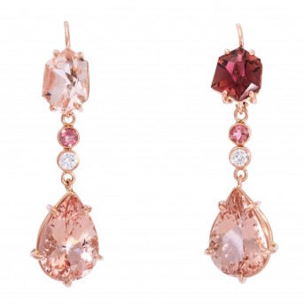 Paar Ohrhänger mit 2 Brillanten