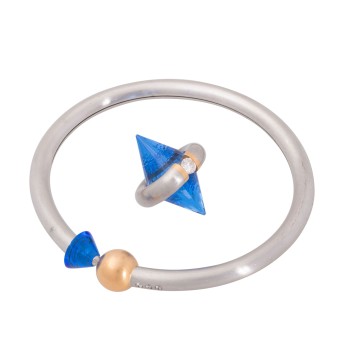 BUNZ BUNZ Avantgarde Konvolut Armreif und Anhänger mit Brillanten zus. ca. 0,23 ct,