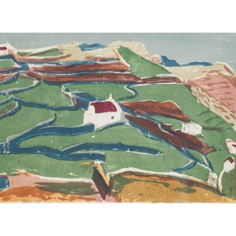 SCHUNN, HEINZ (1923-2014), „Weide mit weißer Kapelle“,